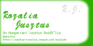 rozalia jusztus business card